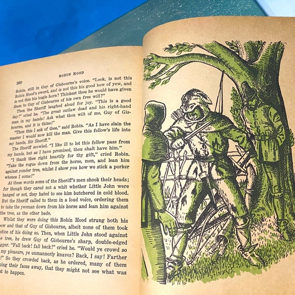 THE MERRY ADVENTURES OF ROBIN HOOD VTG 1955 HARDCOVER BOOK BY HOWARD PYLE 264p. - Picture 10 of 16
